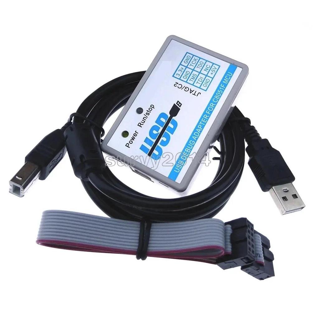 For C8051F Emulator Downloader Programmer JTAG/C2 U-EC6/U-EC5/EC3 USB Debug Adapter 3.3V-5V C8051F00