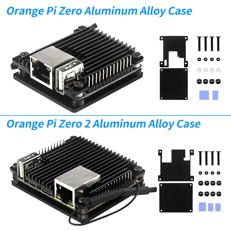 Orange Pi Zero 2 Aluminum Alloy Case Armored Shell Passive Heat ssipation Protective Metal Shell for