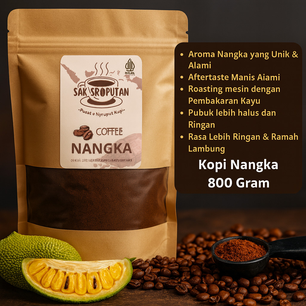 (kbs) spesial Bubuk Kopi Nangka Madu 800 Gram manis harum Nangka mantap aroma buah Nangka bubuk kopi