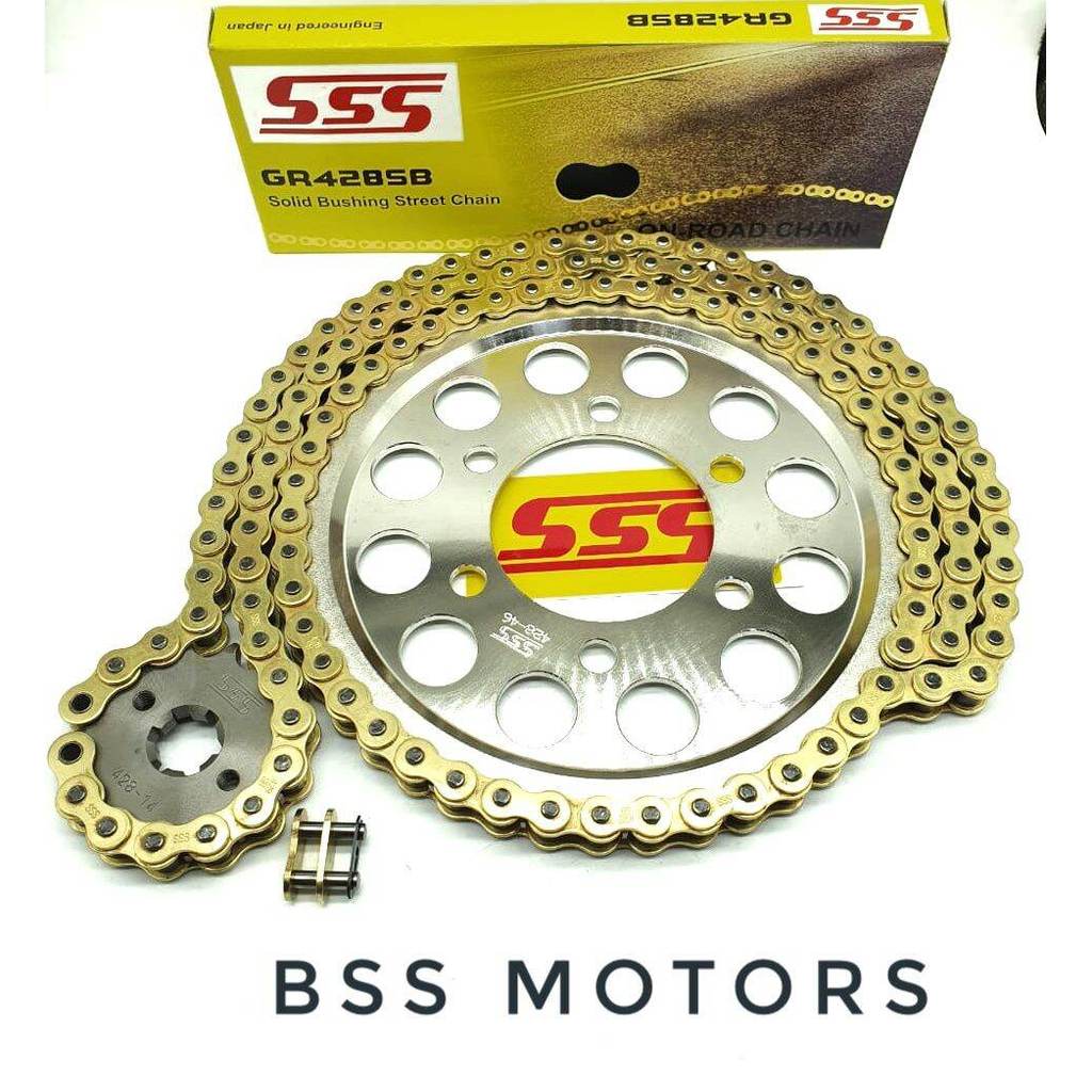 Gir Set SSS Cbr New Cb150 R New Rantai SSS SB Gold  428 - Gear Set Sss Cbr 150 New Cb150R