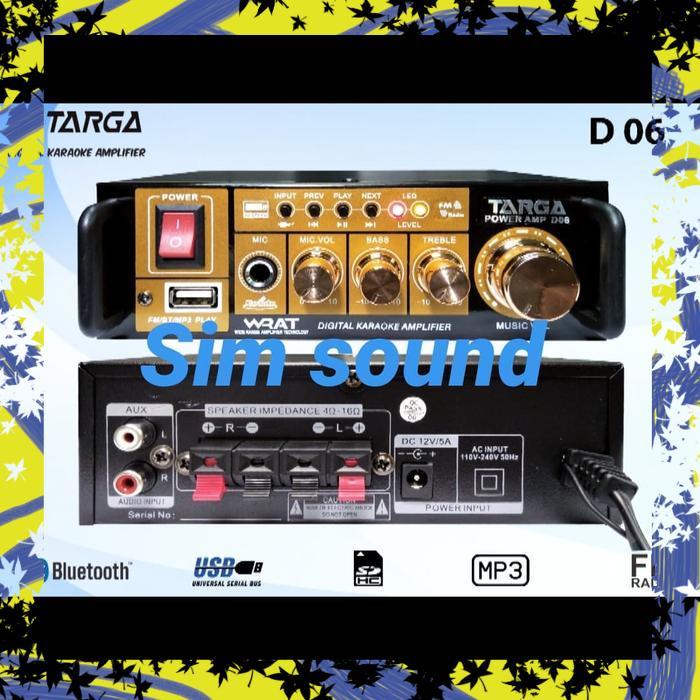AMPLI KARAOKE TARGA TR D 06 AMPLIFIER MINI TARGA TRD06 USB BLUETOOTH Mixer