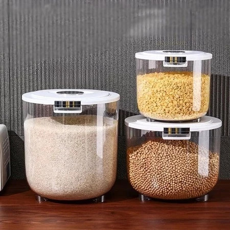 5/10/15KG Rice Storage Box Kotak beras transparan Wadah Beras Kontainer beras /Sereal Storage Kotak/