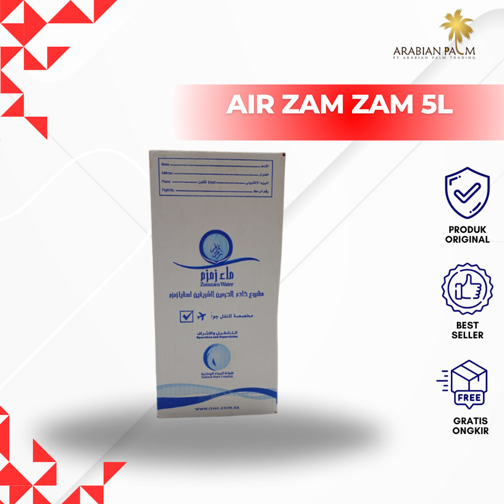 ORIGINAL AIR ZAMZAM KEMASAN GALON 5 LITER / AIR ZAMZAM ASLI 100%
