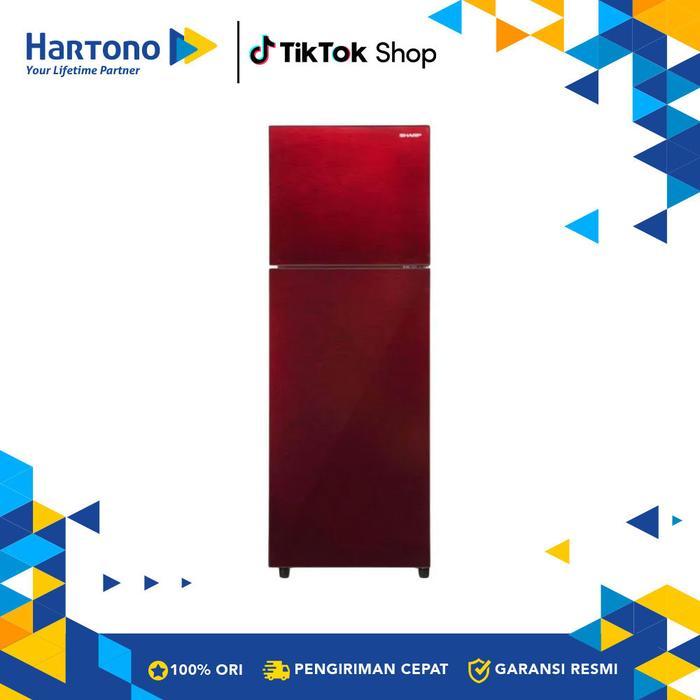 Sharp Kulkas Kecil 2 Pintu Small 2 Door Refrigerator SJ326XGMR