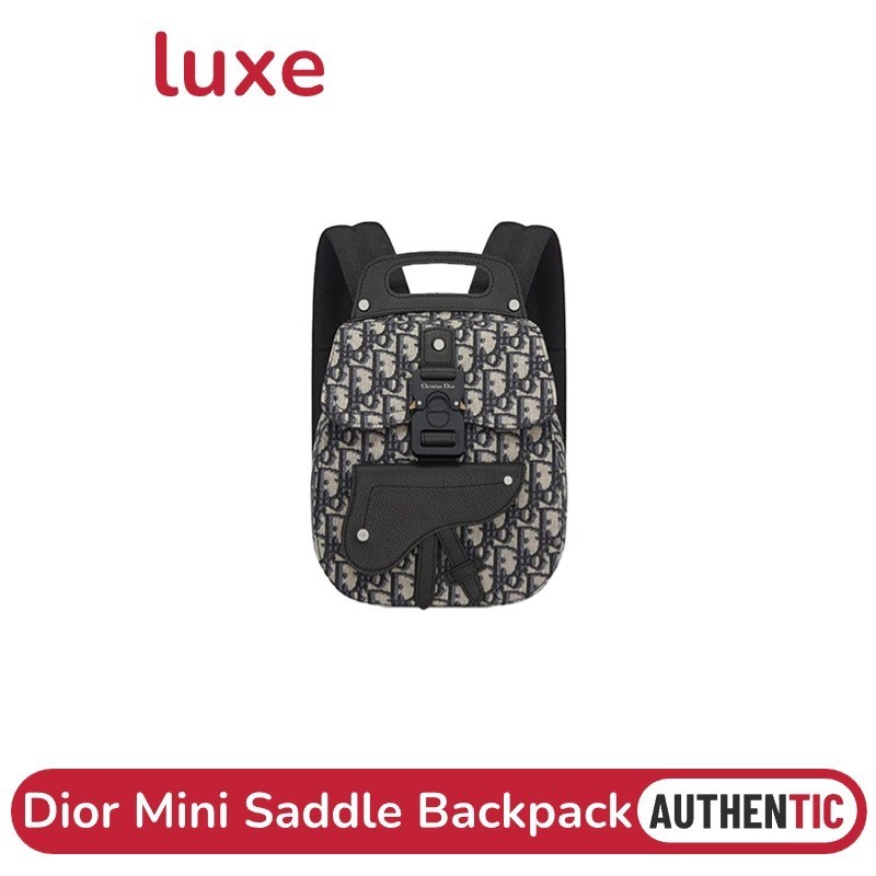 Dior Mini Saddle Backpack Tas punggung belakang 19cm