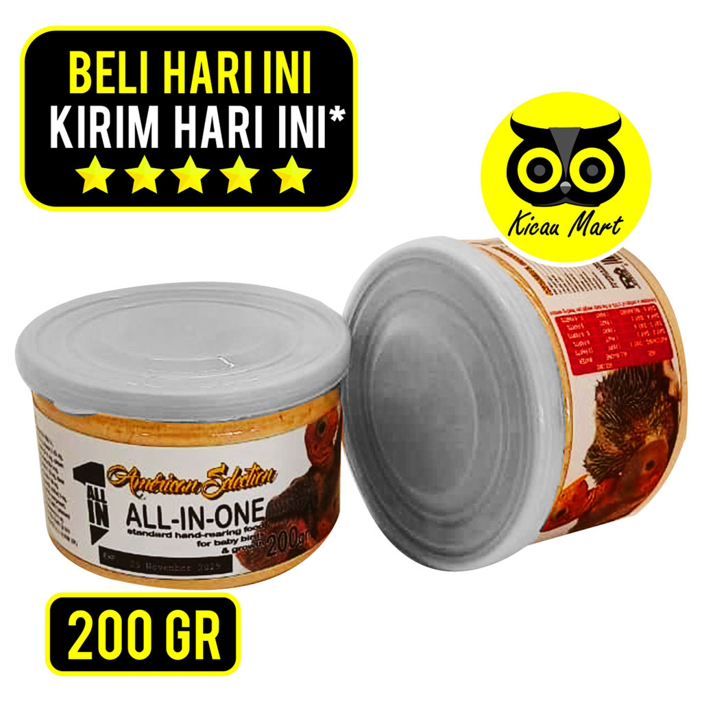 KICAU MART Pakan Hand Feeding Hf American Selection Ams All In One Hand Rearing Feed For Baby Bird G
