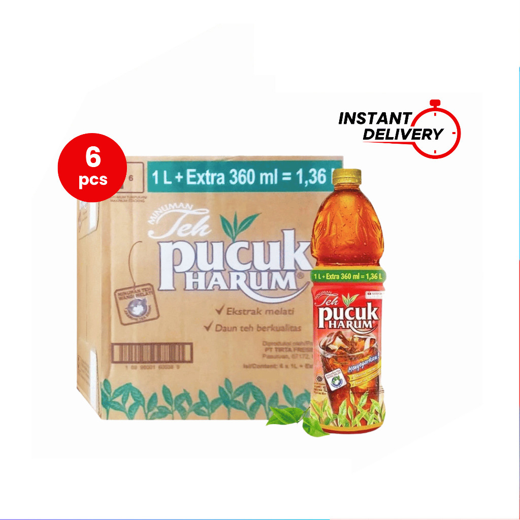 [UniGrosir] Teh Pucuk Harum Botol 1 Liter 6 Pcs DUS 1300 ml