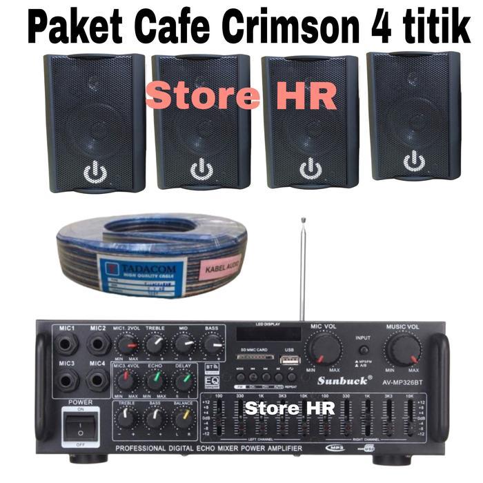 Paket speaker cafe / restoran / masjid / mushola / 4 unit speaker