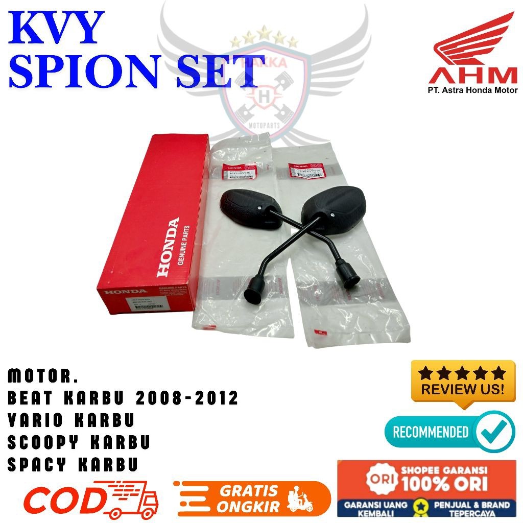 KVY ORIGINAL SPION SET HONDA BEAT KARBU,SPION SET HONDA VARIO KARBU, SPION SET ORIGINAL HONDA SPACY 