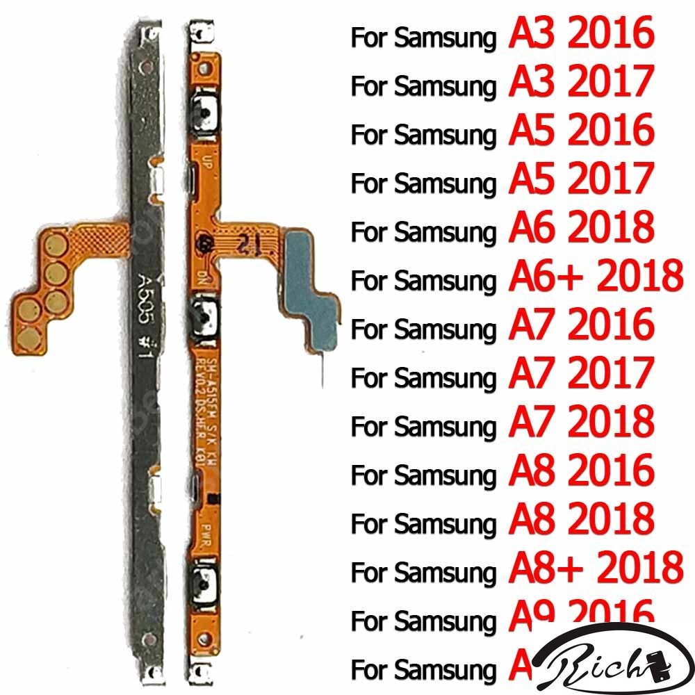 Kabel Fleksibel Tombol Samping Daya Hidup Mati Volume Untuk Samsung Galaxy A8 Plus A8+ A9 2018 A3 A5