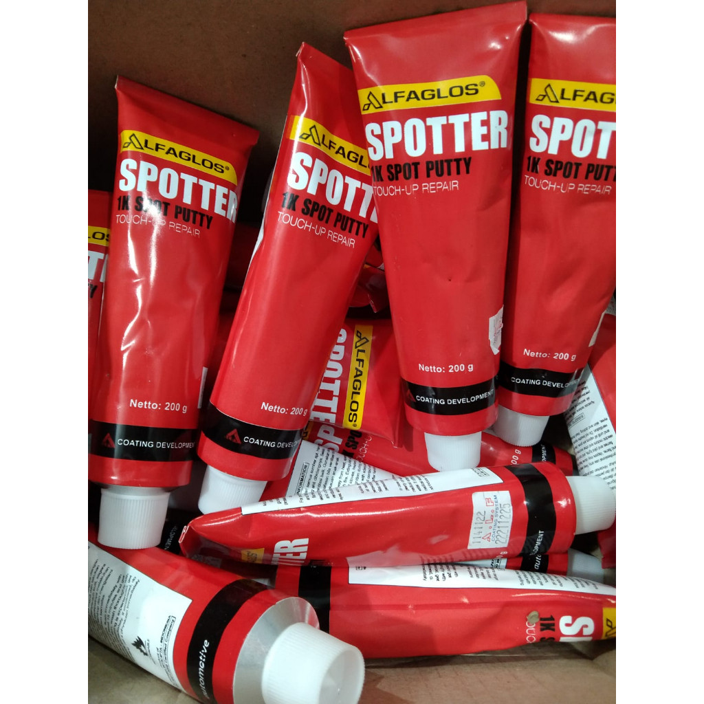 PAKET 2- dempul instan dempul praktis alfaglos spotter 1k spot putty touch up repair 200gr dempul al