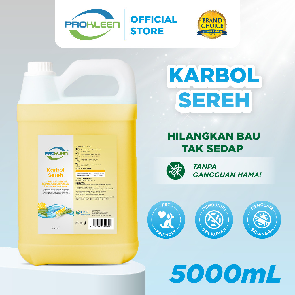 PROKLEEN Karbol Sereh Antibacterial 5L Konsentrat