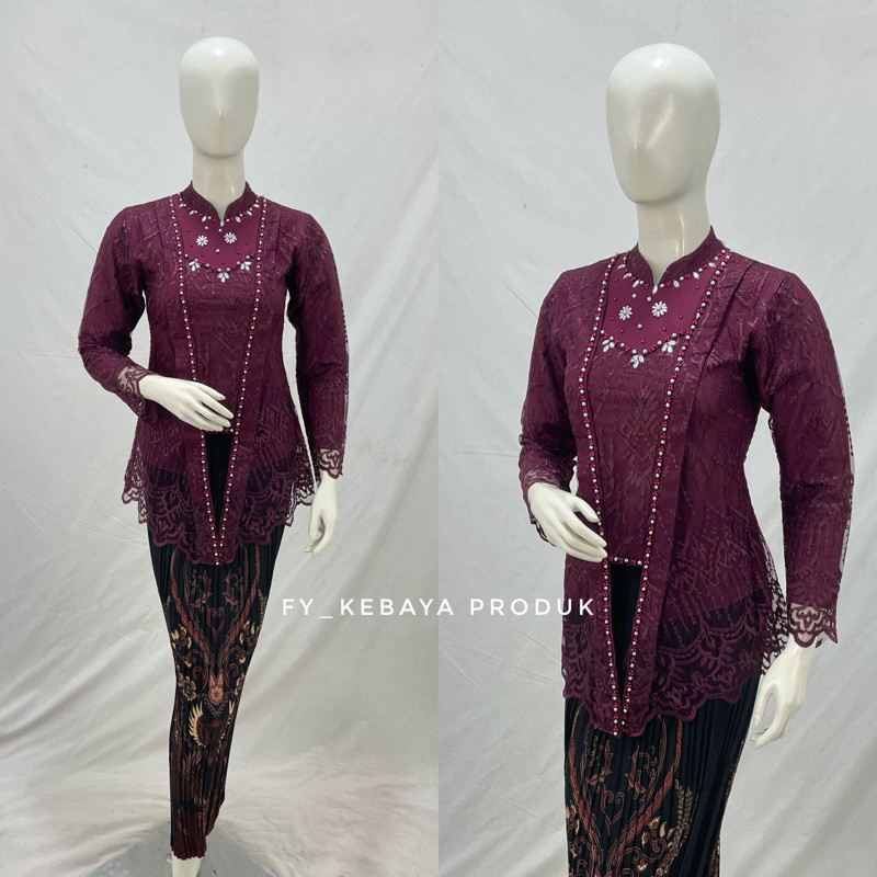 Kebaya Wisuda kutu baru kebaya modern model kutu baru kerah sanghai kutu baru hijab