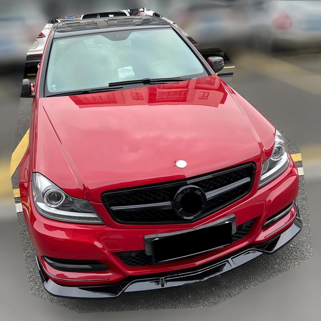 3Pcs Front Bumper Splitter ffuser For Mercedes Benz W204 S204 Facelift C200 C260 C300 2011-2014 Fron