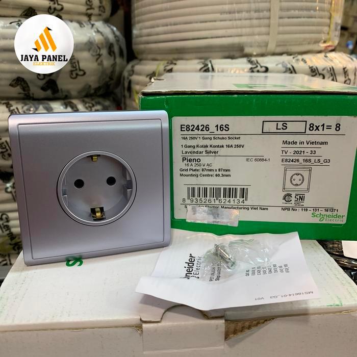 stop kontak pieno silver schneider