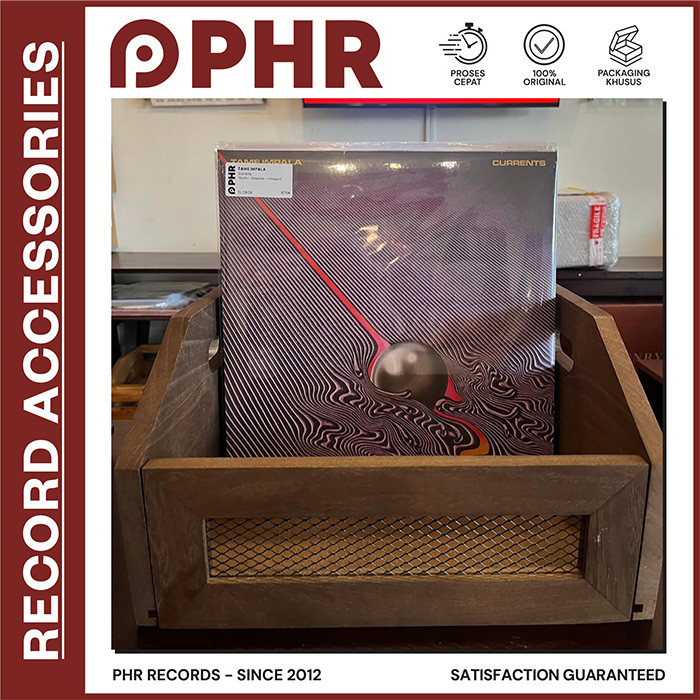 VINYL RECORD STORAGE CRATE - Solid Wood [Rak Penyimpanan PIRINGAN HITAM]