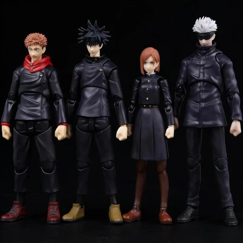 In Stock Bandai SHF Jujutsu Kaisen Yuji Itadori Megumi Fushiguro Nobara Kugisaki Satoru Gojo Articul