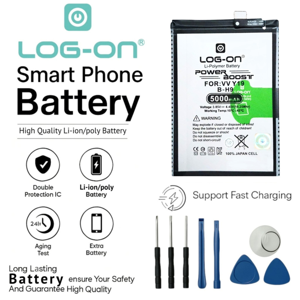 Log On - B-H9 Vivo Y19 Power Boost Double Protection IC Battery Baterai Batre