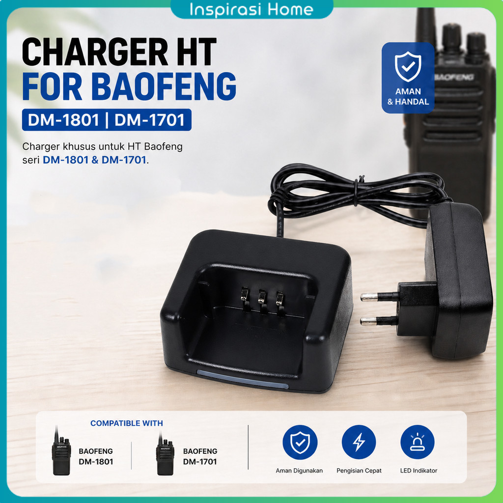 Baofeng Charger Baterai HT Walkie Talkie for Baofeng DM-1801 DM-1701 - DM-8