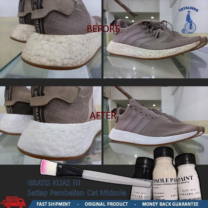 Ready Cat Midsole Sepatu | Cat untuk Sol Sepatu Karet dan Boost - Putih, 50 ML