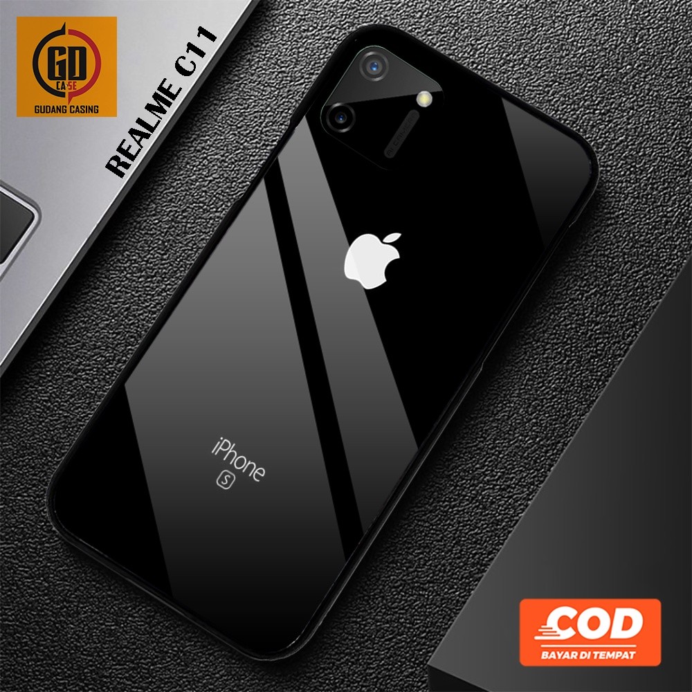 Case Realme C11Terbaru - Gudang Casing [ Logo iPhone ] Realme C11 - Case Hp - Casing Hp - Softcase G