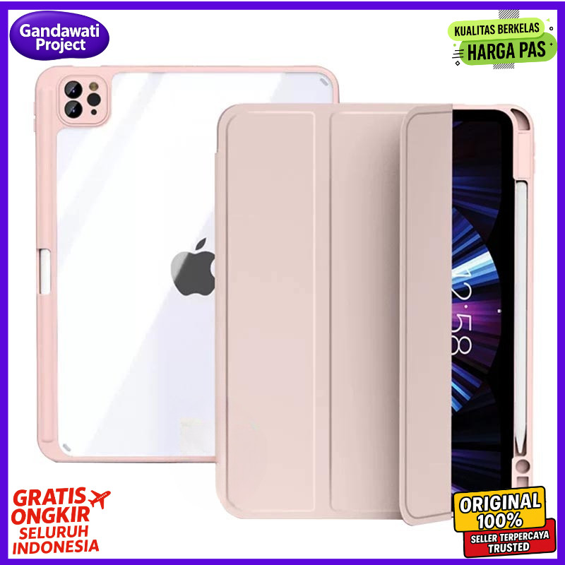 Acrylic Case IPAD With Pen Holder for IPAD AIR 3 4 / IPAD GEN 7th 8th 9th / IPAD PRO 11 12.9" inch /