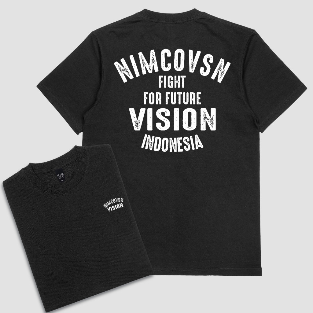 Kaos Nimco Vision Blue 5983 VSNN1 Hitam Biru Benhur Tshirt - Kaos pria distro original 100%