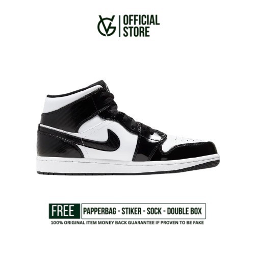 Sepatu Sneakers Nike Air Jordan 1 Retro Mid All-Star Carbon Black White  Original Authentic Unisex