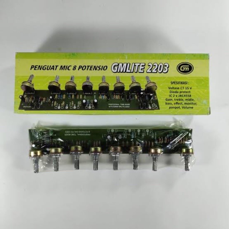 Kit Tone Control Penguat Mic 8 Potensio GMLITE 2203