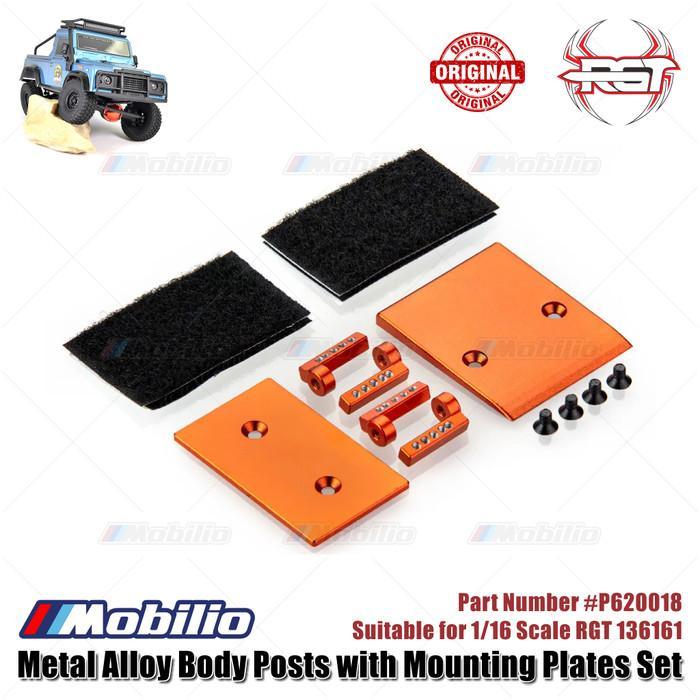 RGT Part #P620018 Metal Alloy Body Posts with Mounting Plates Set Upgrade 136161 RC Crawler Adventur