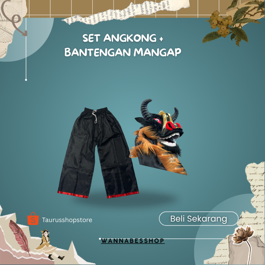 Set Angkong dan Bantengan Spons Mainan Anak Tradisional