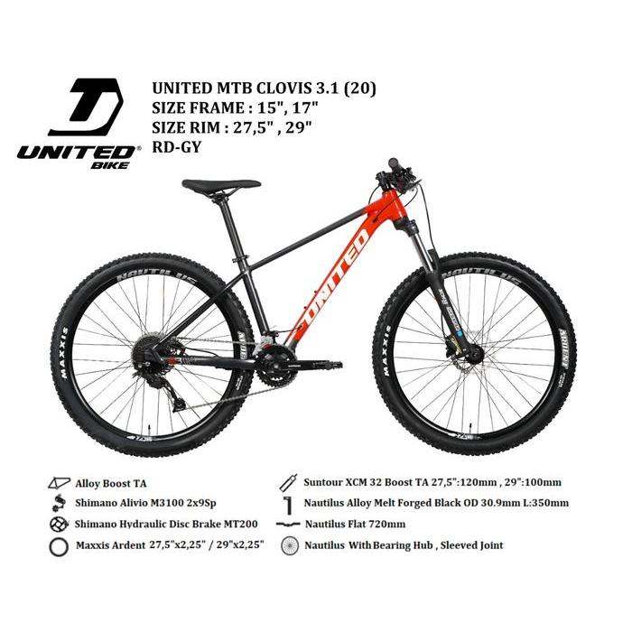 Sepeda Gunung MTB 27.5 United Clovis 3.1