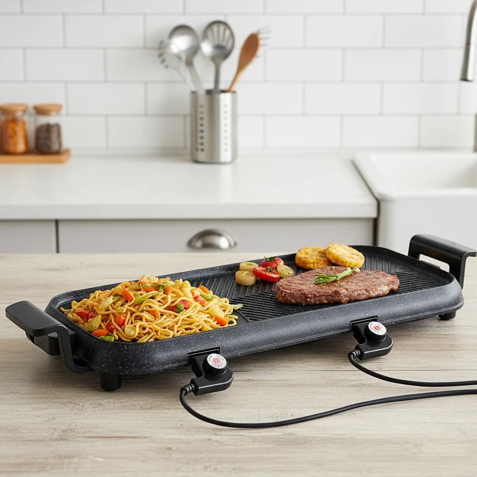 Electric barbecue grill Household electric grill Barbecue pan Smokeless barbecue machine Teppanyaki 