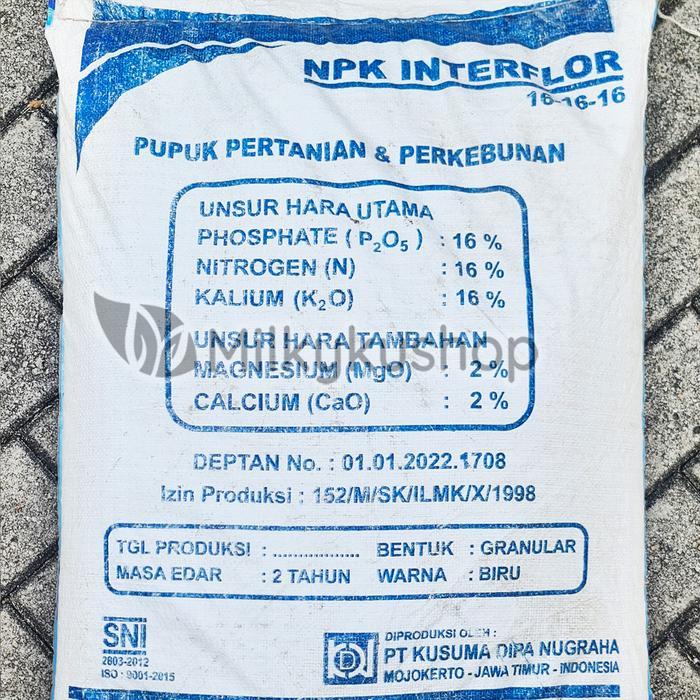 PUPUK INTERFLOR NPK 16 16 16 BERAT 50 KG KP VIA GOSEND GRAB