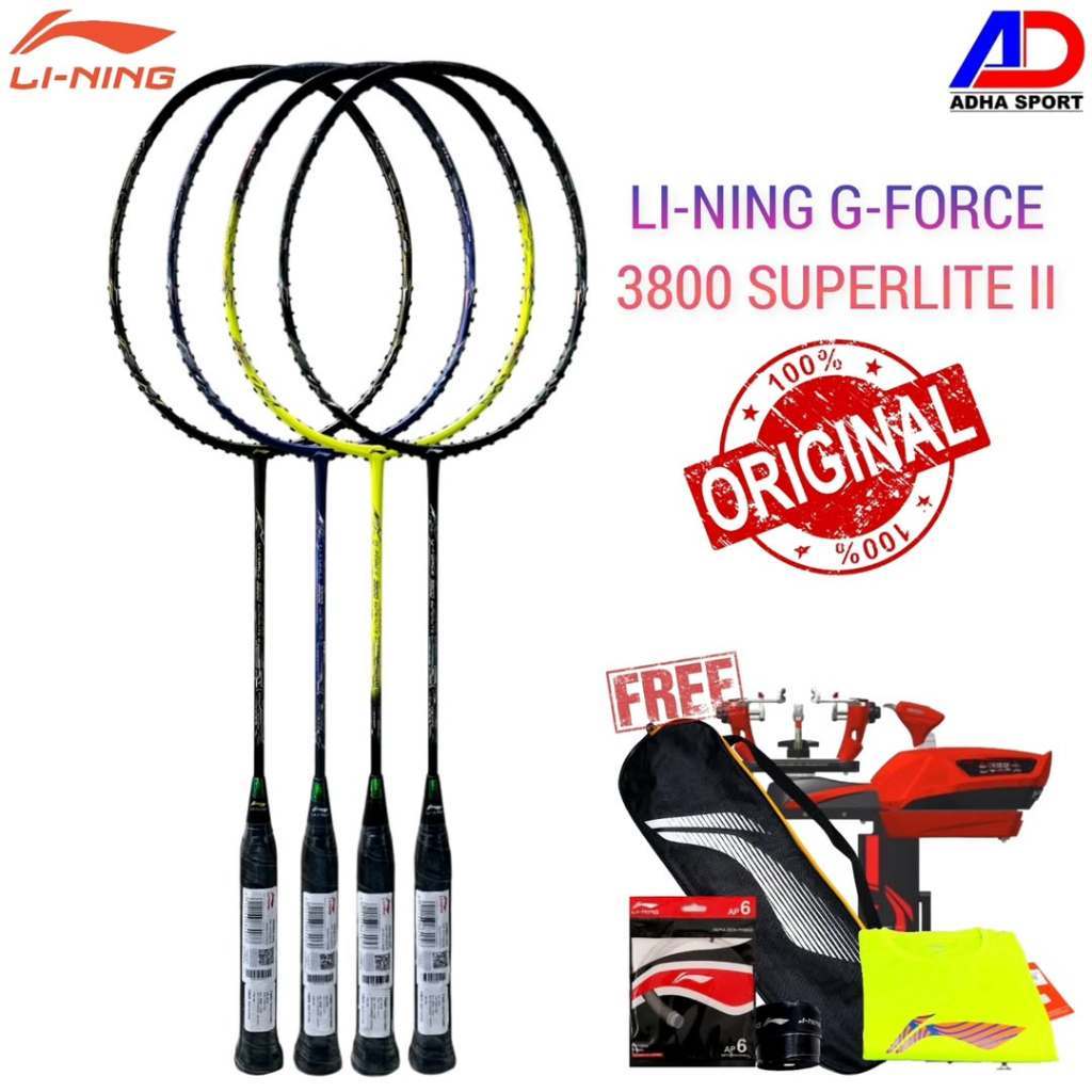 Raket Badminton LiNing G-Force 3800 Superlite II Original Raket Bulutangkis