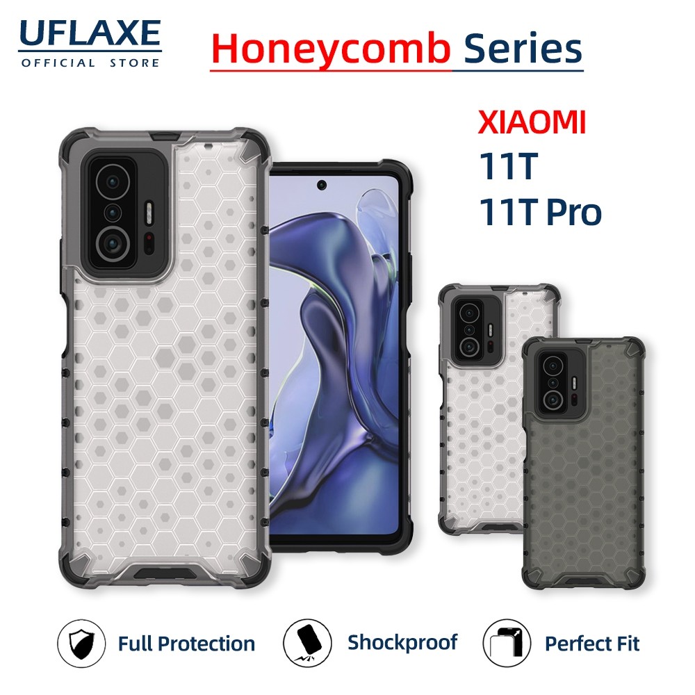 UFLAXE HONY - Untuk Xiaomi 11T / Xiaomi 11T Pro Case - Matte Clear Shockproof Hard Case  Anti-Kuning