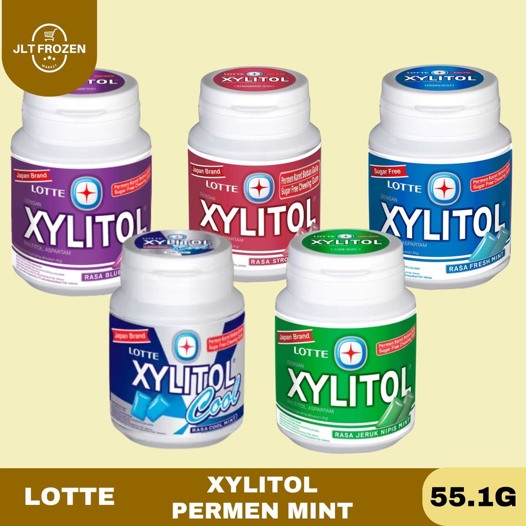 Lotte Xylitol 55.1g / Fresh Mint / Jeruk Nipis Mint / Bluberi Mint / Stroberi Mint / Cool Mint / Per