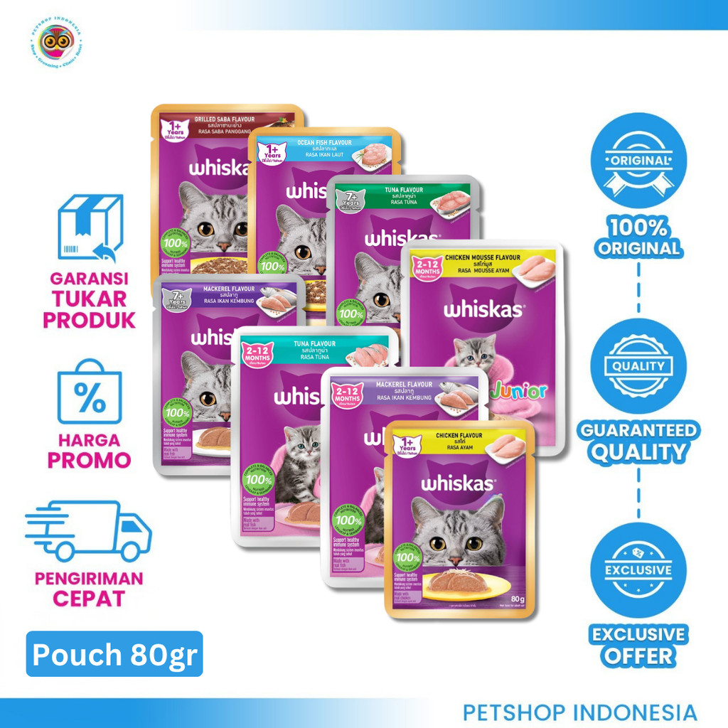 Makanan Kucing Whiskas Pouch - Makanan Basah kucing