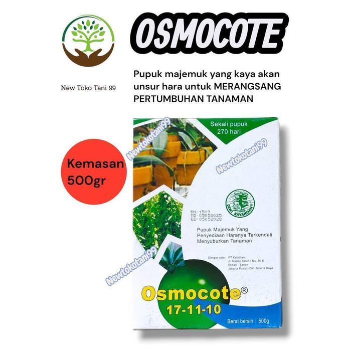 ( 500gr ) Pupuk OSMOCOTE 17-11-10 kemasan 500 gram pupuk perangsang pertumbuhan dan melebatkan daun 