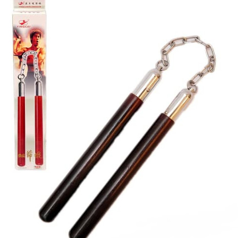 double stik / nunchaku/ ruyung model kayu putih dobel stik kayu Nunchaku kayu merah