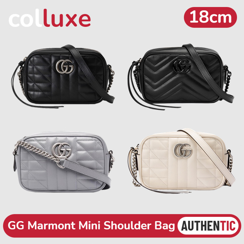 Menyediakan resi GG Marmont Mini Shoulder Bag Tas punggung wanita 634936
