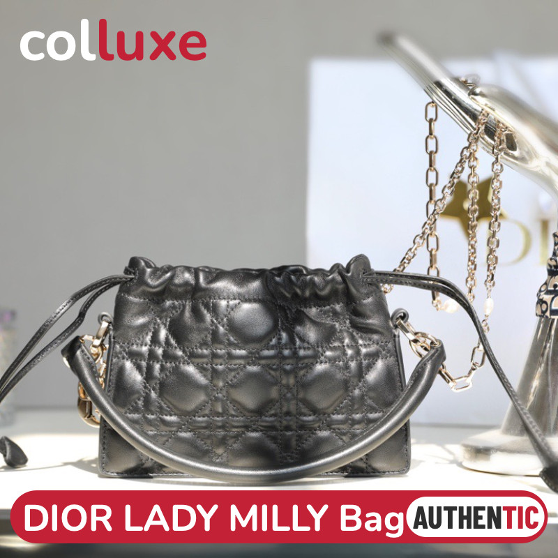 Menyediakan resi  DIOR LADY MILLY MINI BAG 2023 NEW tas genggam / wanita