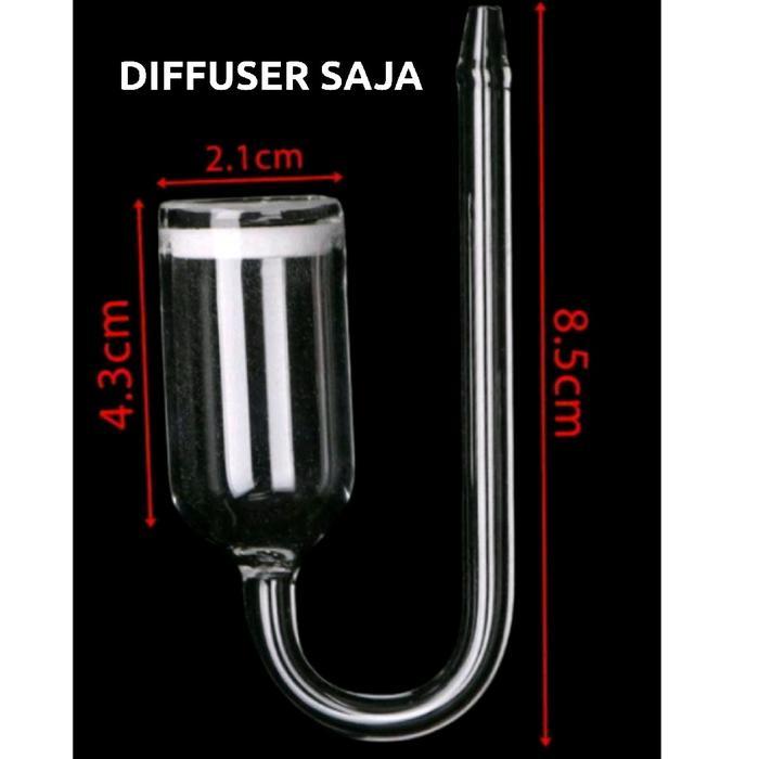 Promo Mini Difuser AquaScape Kaca dengan Fulset: 1x Diffuser, 1x Dop Tempel Kaca, 1x Chek Valve, 1x 