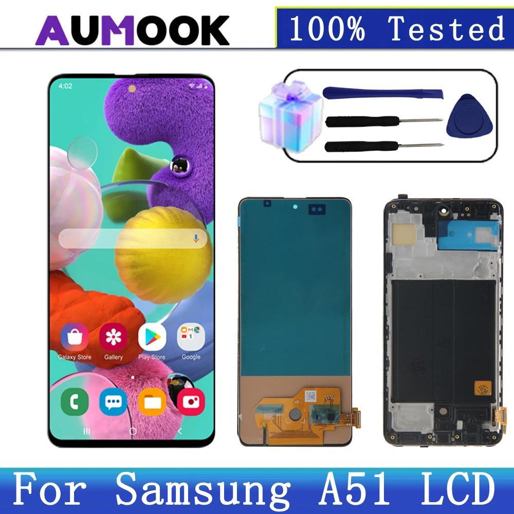 Super AMOLED splay For Samsung A51 LCD Tou Screen gitizer Assembly AMOLED For Samsung A51 SM-A515 SM