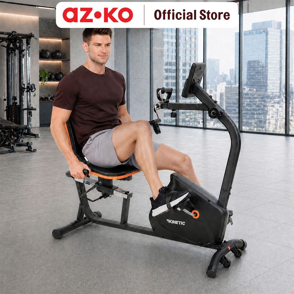 AZKO Kinetic Sepeda Statis Recumbent 510rk - Hitam Peralatan Fitnes Alat Gym Peralatan Olahraga Indo