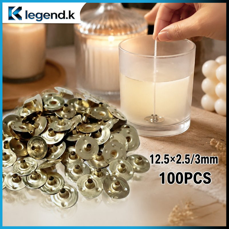100pcs Penjepit Sumbu Lilin Kayu / Metal Holder / Dudukan Sumbu Metal Untuk Lilin