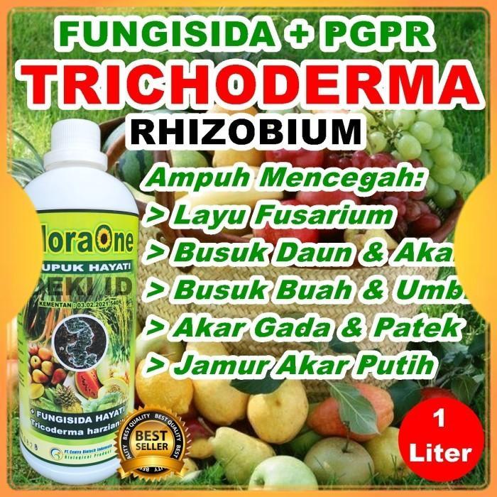 Floraone 1 L Tricoderma Cair Fungsida Hayati PGPR Rhizobium Pestisida Organik