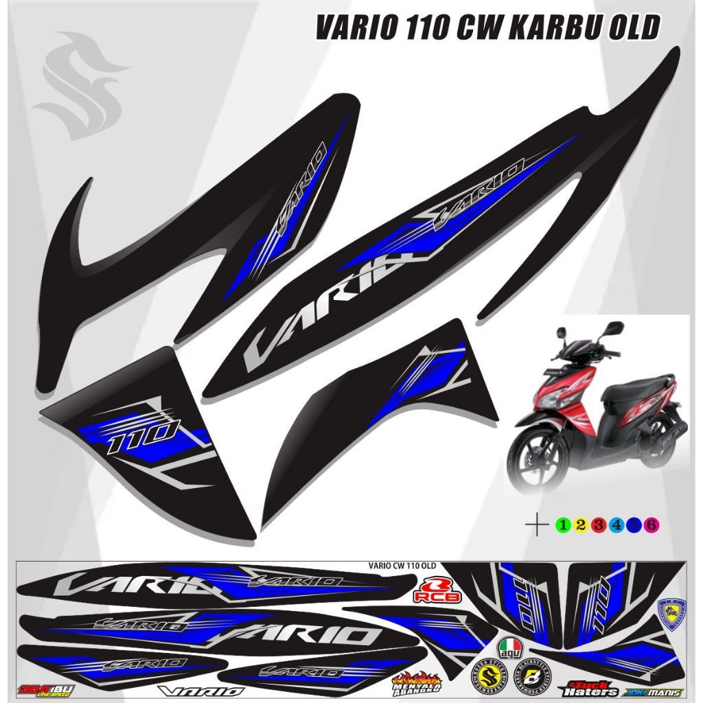 VARIASI STIKER VARIO OLD 110 VARIASI STRIPING VARIO CW 110