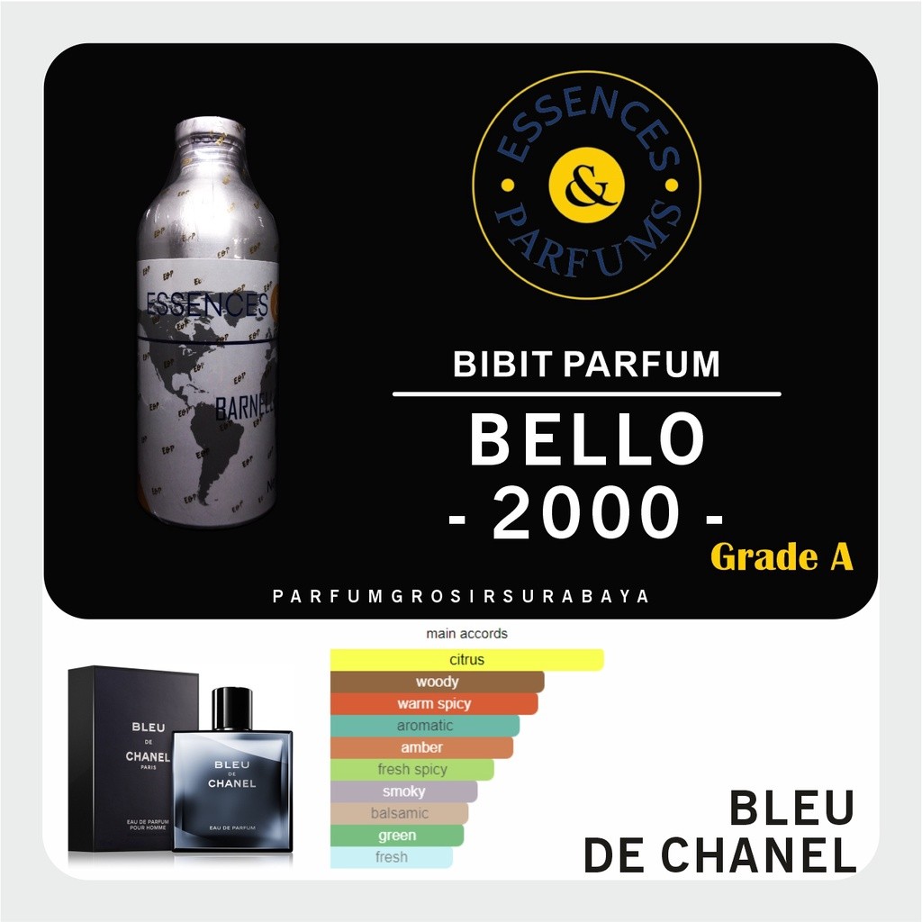 [PGJ] Bibit Parfum - BELLO 2000 | Grade A | Bleu de Chanel | Essences | 500gr