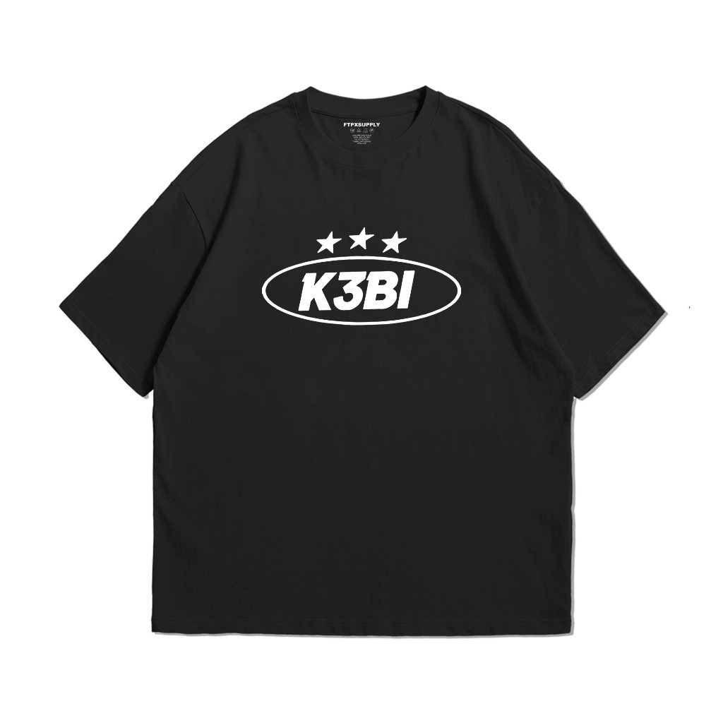 T-SHIRT K3BI -  LOGO STAR BLACK / KEILANDBOI KRAZY BRAZY / BAHAN COTTON 20S / KAOS FTPXSUPPLY Baju K